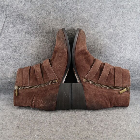 Clarks Shoes Womens 7 Bootie Fashion Buckle Strap Zip Leather Brown Elvina Haze - Picture 12 of 15